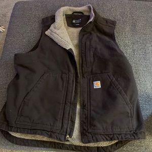 Carhartt large loose vest  sherpa lined like new